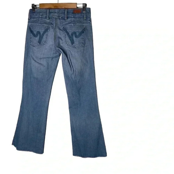Citizens of Humanity Low Rise Flare Blue Wash Denim Stretch Jeans Size  28 - Picture 7 of 9